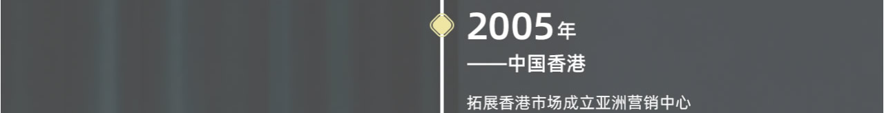 2005年拓展香港市場成立亞洲營銷中心